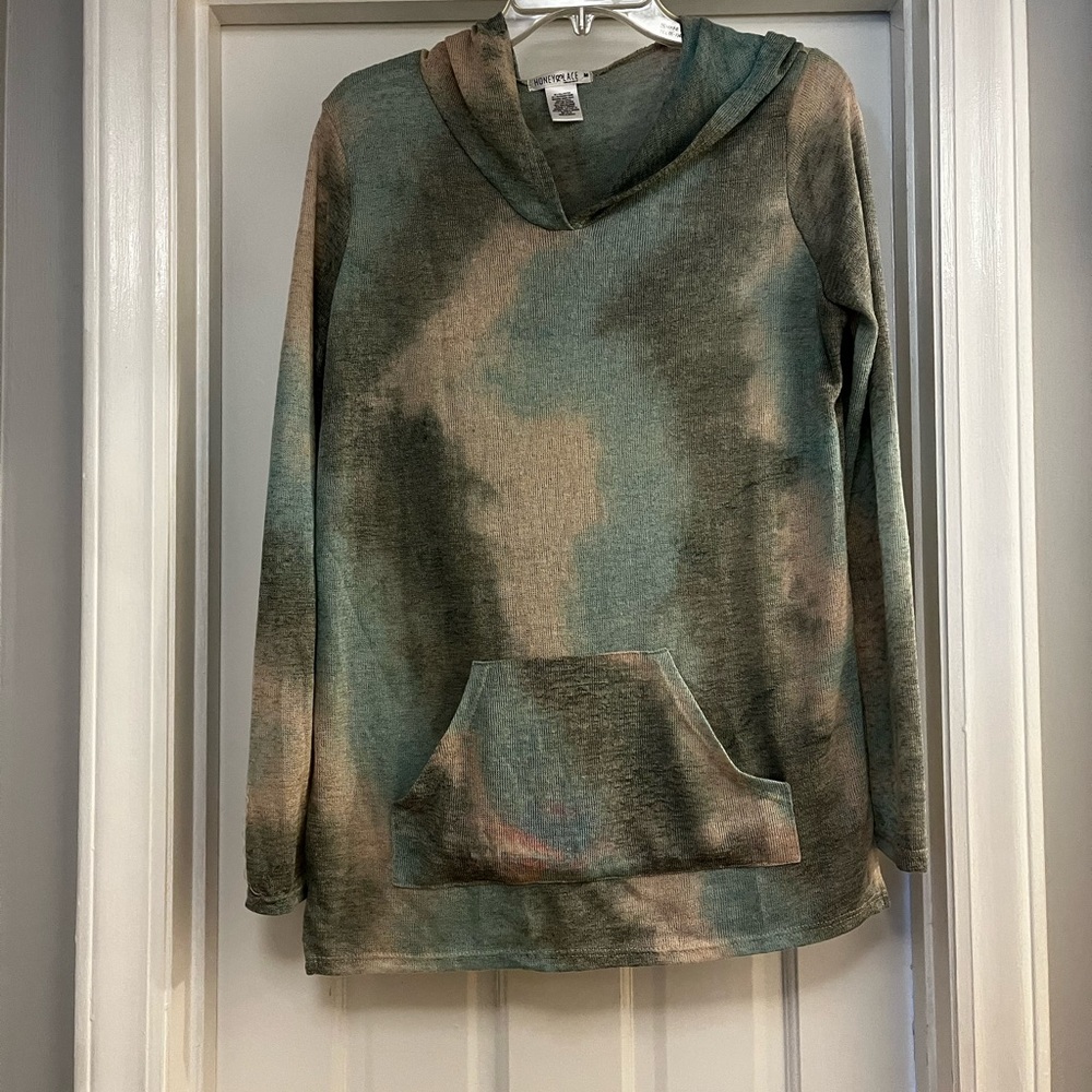 Honey and Lace Piphany Tie Die Sheer Hoodie